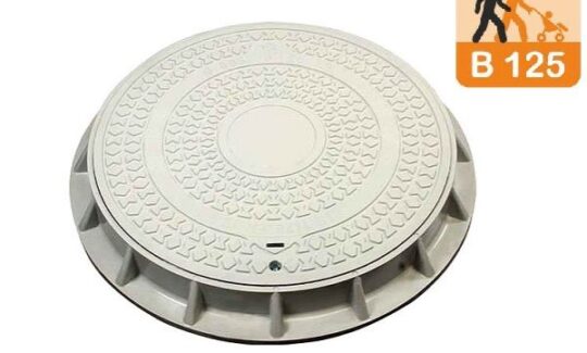 Kompozit Rögar Kapağı B125 Menteşesiz 600mm